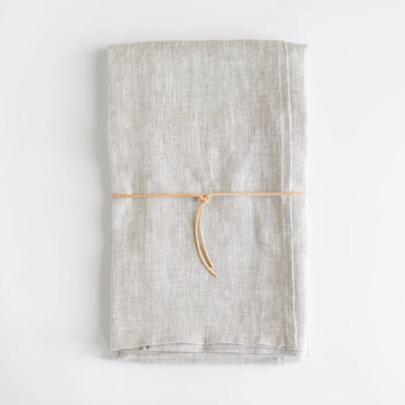 Oatmeal Linen Tablecloth 55” x 55”