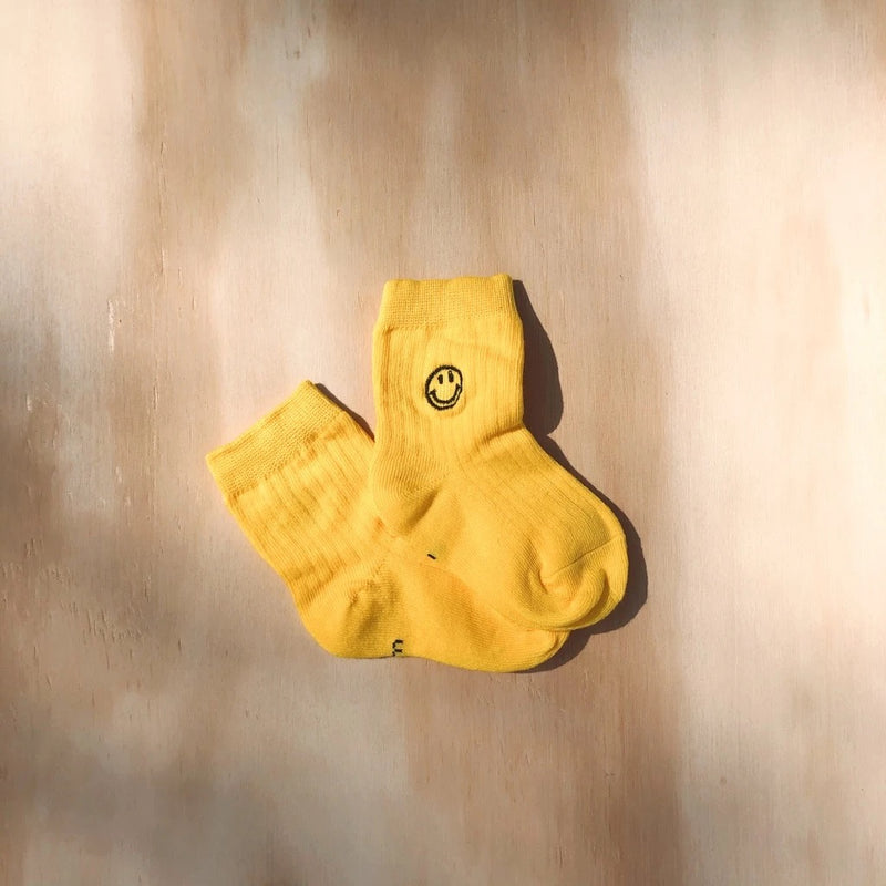 Yellow Happy Feet Socks by Tiny Trove