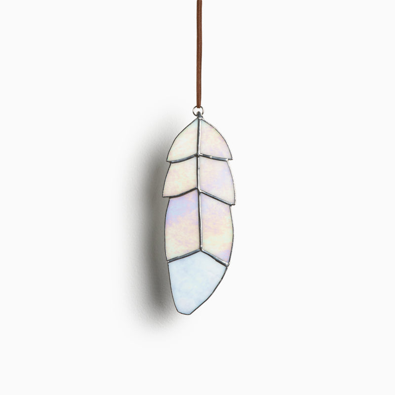 Stain Glass White Feather