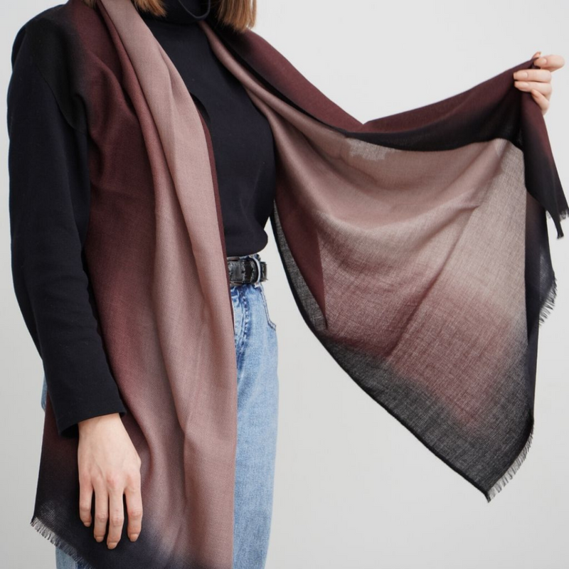 Umbra Mink Cashmere Merino Scarf